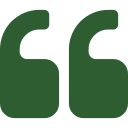 Green quotation marks on black background.